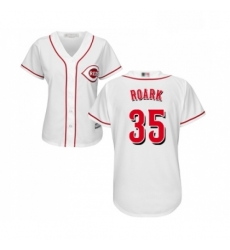 Womens Cincinnati Reds 35 Tanner Roark Replica White Home Cool Base Baseball Jersey Womens Cincinnati Reds 35 Tanner Roark Replica White Home Cool Base Baseball Jersey