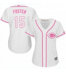 Womens Majestic Cincinnati Reds 15 George Foster Replica White Fashion Cool Base MLB Jersey Womens Majestic Cincinnati Reds 15 George Foster Replica White Fashion Cool Base MLB Jersey