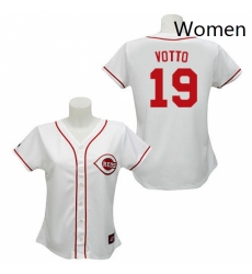 Womens Majestic Cincinnati Reds 19 Joey Votto Authentic White MLB Jersey Womens Majestic Cincinnati Reds 19 Joey Votto Authentic White MLB Jersey