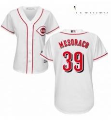 Womens Majestic Cincinnati Reds 39 Devin Mesoraco Replica White Home Cool Base MLB Jersey Womens Majestic Cincinnati Reds 39 Devin Mesoraco Replica White Home Cool Base MLB Jersey