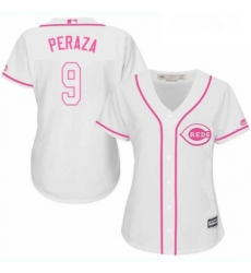 Womens Majestic Cincinnati Reds 9 Jose Peraza Authentic White Fashion Cool Base MLB Jersey Womens Majestic Cincinnati Reds 9 Jose Peraza Authentic White Fashion Cool Base MLB Jersey