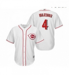 Youth Cincinnati Reds 4 Jose Iglesias Replica White Home Cool Base Baseball Jersey Youth Cincinnati Reds 4 Jose Iglesias Replica White Home Cool Base Baseball Jersey