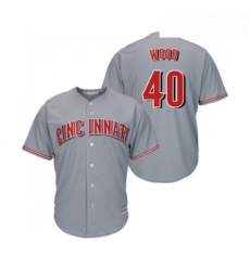 Youth Cincinnati Reds 40 Alex Wood Replica Grey Road Cool Base Baseball Jersey Youth Cincinnati Reds 40 Alex Wood Replica Grey Road Cool Base Baseball Jersey