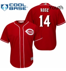 Youth Majestic Cincinnati Reds 14 Pete Rose Authentic Red Alternate Cool Base MLB Jersey Youth Majestic Cincinnati Reds 14 Pete Rose Authentic Red Alternate Cool Base MLB Jersey