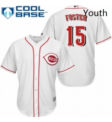 Youth Majestic Cincinnati Reds 15 George Foster Replica White Home Cool Base MLB Jersey Youth Majestic Cincinnati Reds 15 George Foster Replica White Home Cool Base MLB Jersey
