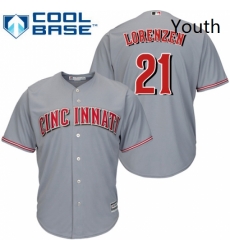 Youth Majestic Cincinnati Reds 21 Michael Lorenzen Authentic Grey Road Cool Base MLB Jersey Youth Majestic Cincinnati Reds 21 Michael Lorenzen Authentic Grey Road Cool Base MLB Jersey