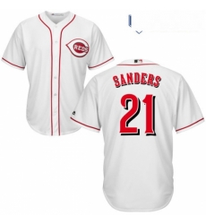 Youth Majestic Cincinnati Reds 21 Reggie Sanders Authentic White Home Cool Base MLB Jersey Youth Majestic Cincinnati Reds 21 Reggie Sanders Authentic White Home Cool Base MLB Jersey