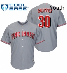 Youth Majestic Cincinnati Reds 30 Ken Griffey Authentic Grey Road Cool Base MLB Jersey Youth Majestic Cincinnati Reds 30 Ken Griffey Authentic Grey Road Cool Base MLB Jersey