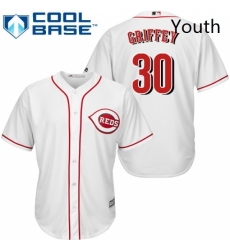 Youth Majestic Cincinnati Reds 30 Ken Griffey Authentic White Home Cool Base MLB Jersey Youth Majestic Cincinnati Reds 30 Ken Griffey Authentic White Home Cool Base MLB Jersey