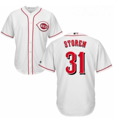 Youth Majestic Cincinnati Reds 31 Drew Storen Replica White Home Cool Base MLB Jersey Youth Majestic Cincinnati Reds 31 Drew Storen Replica White Home Cool Base MLB Jersey