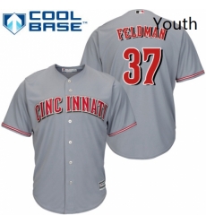 Youth Majestic Cincinnati Reds 37 Scott Feldman Authentic Grey Road Cool Base MLB Jersey Youth Majestic Cincinnati Reds 37 Scott Feldman Authentic Grey Road Cool Base MLB Jersey