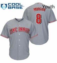 Youth Majestic Cincinnati Reds 8 Joe Morgan Replica Grey Road Cool Base MLB Jersey Youth Majestic Cincinnati Reds 8 Joe Morgan Replica Grey Road Cool Base MLB Jersey