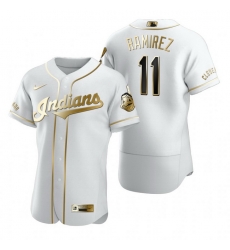 Cleveland Indians 11 Jose Ramirez White Nike Mens Authentic Golden Edition MLB Jersey Cleveland Indians 11 Jose Ramirez White Nike Mens Authentic Golden Edition MLB Jersey