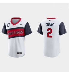 Men Cleveland Indians 2 Yu Chang Men Nike White 2021 Little League Class Authentic MLB Jersey Men Cleveland Indians 2 Yu Chang Men Nike White 2021 Little League Class Authentic MLB Jersey