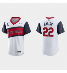 Men Cleveland Indians 22 Josh Naylor Men Nike White 2021 Little League Class Authentic MLB Jersey Men Cleveland Indians 22 Josh Naylor Men Nike White 2021 Little League Class Authentic MLB Jersey