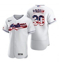 Men Cleveland Indians 30 Tyler Naquin Men Nike White Fluttering USA Flag Limited Edition Flex Base MLB Jersey Men Cleveland Indians 30 Tyler Naquin Men Nike White Fluttering USA Flag Limited Edition Flex Base MLB Jersey