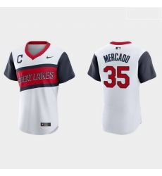 Men Cleveland Indians 35 Oscar Mercado Men Nike White 2021 Little League Class Authentic MLB Jersey Men Cleveland Indians 35 Oscar Mercado Men Nike White 2021 Little League Class Authentic MLB Jersey
