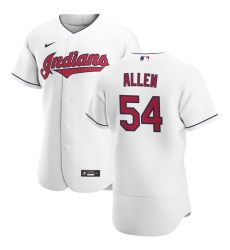Men Cleveland Indians 54 Logan Allen Men Nike White Home 2020 Flex Base Team MLB Jersey Men Cleveland Indians 54 Logan Allen Men Nike White Home 2020 Flex Base Team MLB Jersey