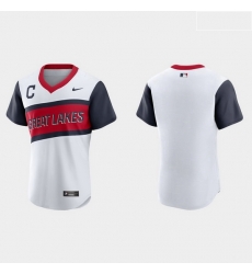 Men Cleveland Indians Men Nike White 2021 Little League Class Authentic MLB Jersey Men Cleveland Indians Men Nike White 2021 Little League Class Authentic MLB Jersey