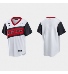 Men Cleveland Indians Men Nike White 2021 Little League Class Game MLB Jersey Men Cleveland Indians Men Nike White 2021 Little League Class Game MLB Jersey