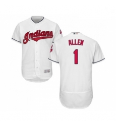 Mens Cleveland Indians 1 Greg Allen White Home Flex Base Authentic Collection Baseball Jersey Mens Cleveland Indians 1 Greg Allen White Home Flex Base Authentic Collection Baseball Jersey
