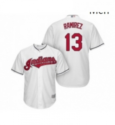 Mens Cleveland Indians 13 Hanley Ramirez Replica White Home Cool Base Baseball Jersey Mens Cleveland Indians 13 Hanley Ramirez Replica White Home Cool Base Baseball Jersey