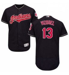 Mens Majestic Cleveland Indians 13 Omar Vizquel Navy Blue Alternate Flex Base Authentic Collection MLB Jersey Mens Majestic Cleveland Indians 13 Omar Vizquel Navy Blue Alternate Flex Base Authentic Collection MLB Jersey