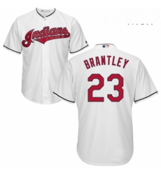 Mens Majestic Cleveland Indians 23 Michael Brantley Replica White Home Cool Base MLB Jersey Mens Majestic Cleveland Indians 23 Michael Brantley Replica White Home Cool Base MLB Jersey