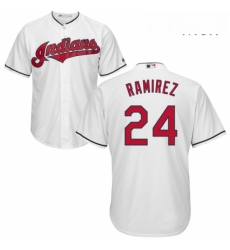 Mens Majestic Cleveland Indians 24 Manny Ramirez Replica White Home Cool Base MLB Jersey Mens Majestic Cleveland Indians 24 Manny Ramirez Replica White Home Cool Base MLB Jersey