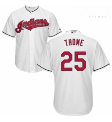 Mens Majestic Cleveland Indians 25 Jim Thome Replica White Home Cool Base MLB Jersey Mens Majestic Cleveland Indians 25 Jim Thome Replica White Home Cool Base MLB Jersey