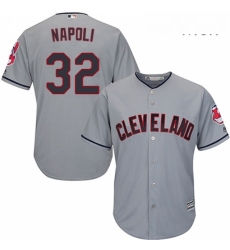 Mens Majestic Cleveland Indians 32 Mike Napoli Replica Grey Road Cool Base MLB Jersey Mens Majestic Cleveland Indians 32 Mike Napoli Replica Grey Road Cool Base MLB Jersey