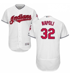 Mens Majestic Cleveland Indians 32 Mike Napoli White Home Flex Base Authentic Collection MLB Jersey Mens Majestic Cleveland Indians 32 Mike Napoli White Home Flex Base Authentic Collection MLB Jersey