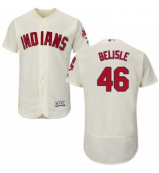 Mens Majestic Cleveland Indians 46 Matt Belisle Cream Alternate Flex Base Authentic Collection MLB Jersey Mens Majestic Cleveland Indians 46 Matt Belisle Cream Alternate Flex Base Authentic Collection MLB Jersey