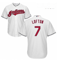 Mens Majestic Cleveland Indians 7 Kenny Lofton Replica White Home Cool Base MLB Jersey Mens Majestic Cleveland Indians 7 Kenny Lofton Replica White Home Cool Base MLB Jersey