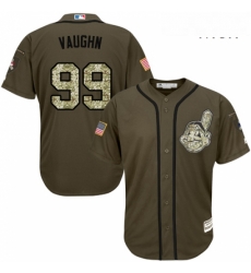 Mens Majestic Cleveland Indians 99 Ricky Vaughn Replica Green Salute to Service MLB Jersey Mens Majestic Cleveland Indians 99 Ricky Vaughn Replica Green Salute to Service MLB Jersey