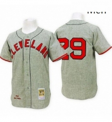Mens Mitchell and Ness 1948 Cleveland Indians 29 Satchel Paige Replica Grey Throwback MLB Jersey Mens Mitchell and Ness 1948 Cleveland Indians 29 Satchel Paige Replica Grey Throwback MLB Jersey