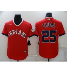 Men's Nike Cleveland Indians #25 Jim Thome Red Throwback Jersey Men's Nike Cleveland Indians #25 Jim Thome Red Throwback Jersey