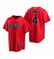 Mens Nike Cleveland Indians 4 Bradley Zimmer Red Alternate Stitched Baseball Jersey Mens Nike Cleveland Indians 4 Bradley Zimmer Red Alternate Stitched Baseball Jersey