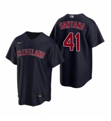 Mens Nike Cleveland Indians 41 Carlos Santana Navy Alternate Stitched Baseball Jerse Mens Nike Cleveland Indians 41 Carlos Santana Navy Alternate Stitched Baseball Jerse