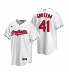 Mens Nike Cleveland Indians 41 Carlos Santana White Home Stitched Baseball Jerse Mens Nike Cleveland Indians 41 Carlos Santana White Home Stitched Baseball Jerse