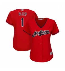 Womens Cleveland Indians 1 Greg Allen Replica Scarlet Alternate 2 Cool Base Baseball Jersey Womens Cleveland Indians 1 Greg Allen Replica Scarlet Alternate 2 Cool Base Baseball Jersey