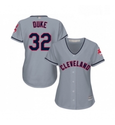 Womens Cleveland Indians 32 Zach Duke Replica Grey Road Cool Base Baseball Jersey Womens Cleveland Indians 32 Zach Duke Replica Grey Road Cool Base Baseball Jersey