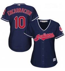 Womens Majestic Cleveland Indians 10 Edwin Encarnacion Replica Navy Blue Alternate 1 Cool Base MLB Jersey Womens Majestic Cleveland Indians 10 Edwin Encarnacion Replica Navy Blue Alternate 1 Cool Base MLB Jersey