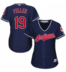 Womens Majestic Cleveland Indians 19 Bob Feller Replica Navy Blue Alternate 1 Cool Base MLB Jersey Womens Majestic Cleveland Indians 19 Bob Feller Replica Navy Blue Alternate 1 Cool Base MLB Jersey