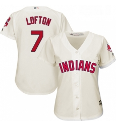 Womens Majestic Cleveland Indians 7 Kenny Lofton Authentic Cream Alternate 2 Cool Base MLB Jersey Womens Majestic Cleveland Indians 7 Kenny Lofton Authentic Cream Alternate 2 Cool Base MLB Jersey