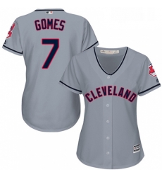 Womens Majestic Cleveland Indians 7 Yan Gomes Authentic Grey Road Cool Base MLB Jersey Womens Majestic Cleveland Indians 7 Yan Gomes Authentic Grey Road Cool Base MLB Jersey