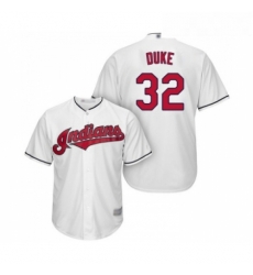 Youth Cleveland Indians 32 Zach Duke Replica White Home Cool Base Baseball Jersey Youth Cleveland Indians 32 Zach Duke Replica White Home Cool Base Baseball Jersey