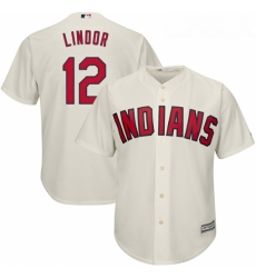 Youth Majestic Cleveland Indians 12 Francisco Lindor Authentic Cream Alternate 2 Cool Base MLB Jersey Youth Majestic Cleveland Indians 12 Francisco Lindor Authentic Cream Alternate 2 Cool Base MLB Jersey