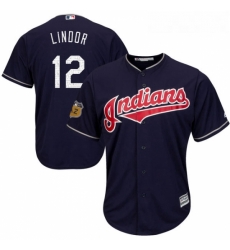 Youth Majestic Cleveland Indians 12 Francisco Lindor Authentic Navy Blue 2017 Spring Training Cool Base MLB Jersey Youth Majestic Cleveland Indians 12 Francisco Lindor Authentic Navy Blue 2017 Spring Training Cool Base MLB Jersey