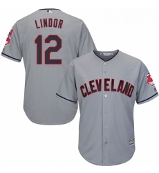 Youth Majestic Cleveland Indians 12 Francisco Lindor Replica Grey Road Cool Base MLB Jersey Youth Majestic Cleveland Indians 12 Francisco Lindor Replica Grey Road Cool Base MLB Jersey